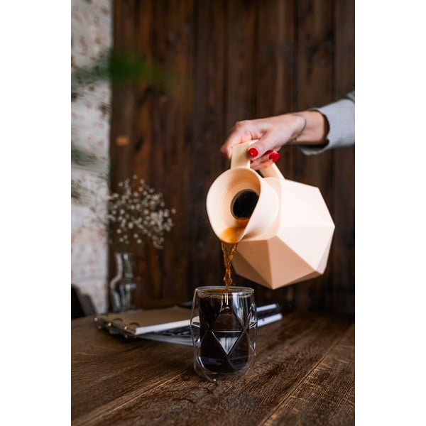 Krémovobiela termoska Vialli Design Geo, 1 l-image-4