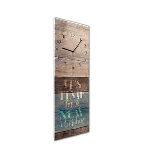 Nástenné hodiny Styler Glassclock Adventure, 20 × 60 cm