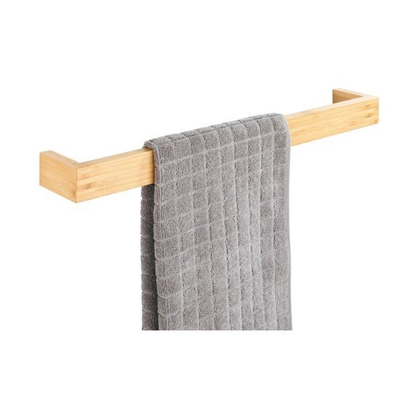 Bambusový nástenný držiak na uteráky Wenko Light, šírka 60 cm-image-1
