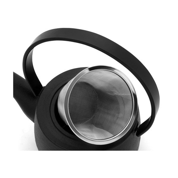 Čierna kanvica na čaj z liatiny so sitkom 1,2 l Kobe – Bredemeijer-image-3