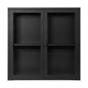 Čierna kovová závesná vitrína 80x80 cm Brisbane – House Nordic