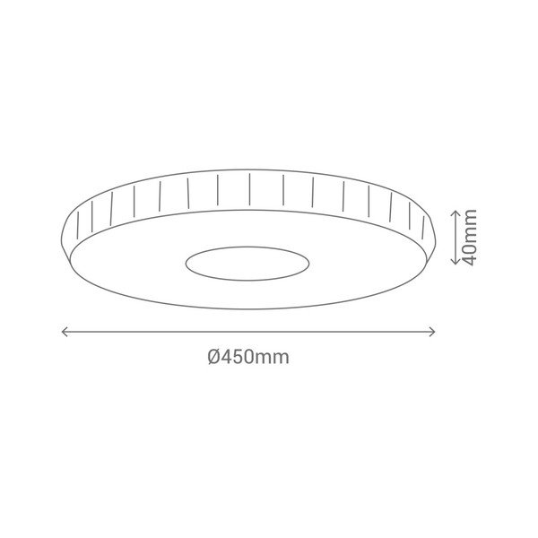 Kruhové stropné svietidlo SULION Stern, ø 45 cm-image-1