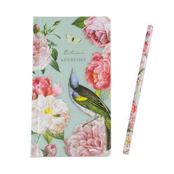 Adresár s ceruzkou Botanique by Portico Designs, 192 stránok