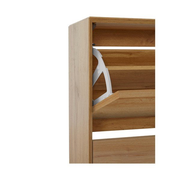 Výklopná skrinka na topánky v dekore duba v prírodnej farbe Ezra – Støraa-image-4