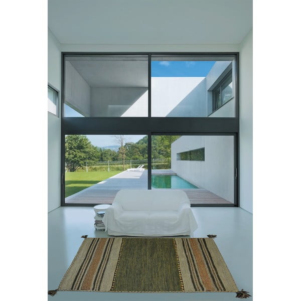 Zeleno-hnedý bavlnený koberec Webtappeti Antique Kilim, 60 x 240 cm-image-1