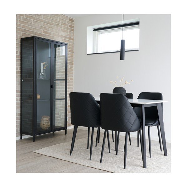 Čierne jedálenské stoličky v súprave 2 ks Porto - House Nordic-image-4