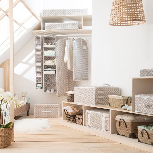 Béžový závesný obal na šaty Compactor, výška 137 cm-image-3