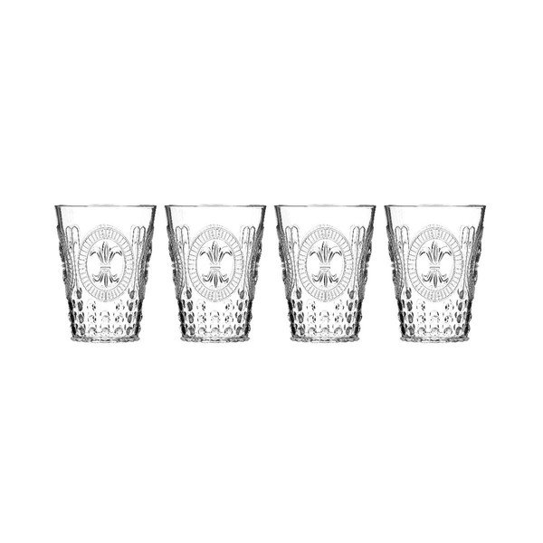 Set 4 pohárov Clear De Lis