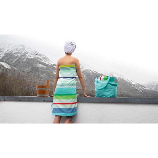 Svetlomodrá bavlnená plážová taška Remember Laguna-image-2