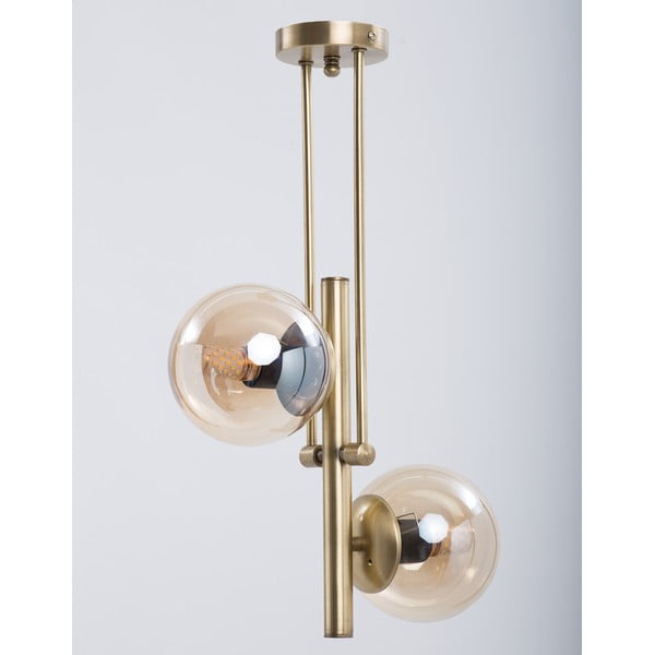 Stropné svietidlo v zlatej farbe so skleneným tienidlom ø 15 cm Libra – Squid Lighting-image-1