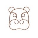 Nástenný oceľový háčik v medenej farbe Hippo – Metaltex