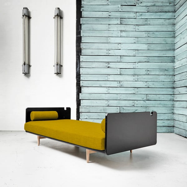 Variabilná pohovka Karup Deva Black/Raw Oak/Amarillo-image-1