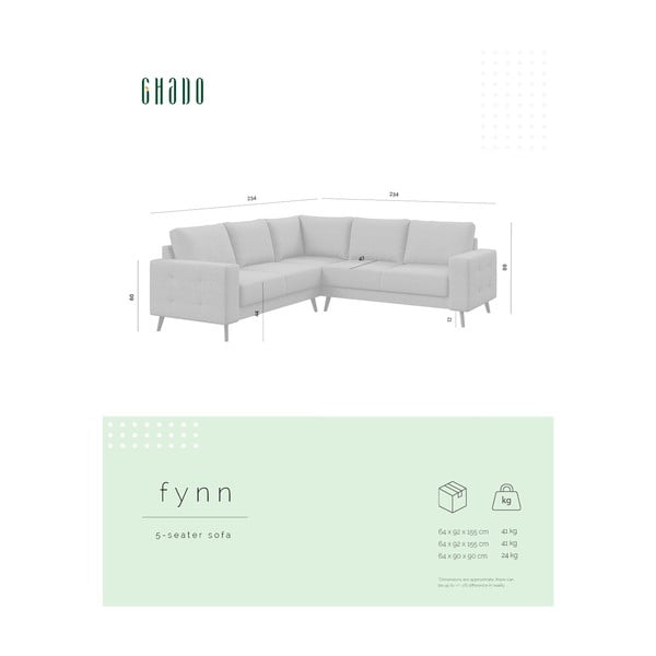 Tmavomodrá rohová pohovka (variabilná) Fynn – Ghado-image-3