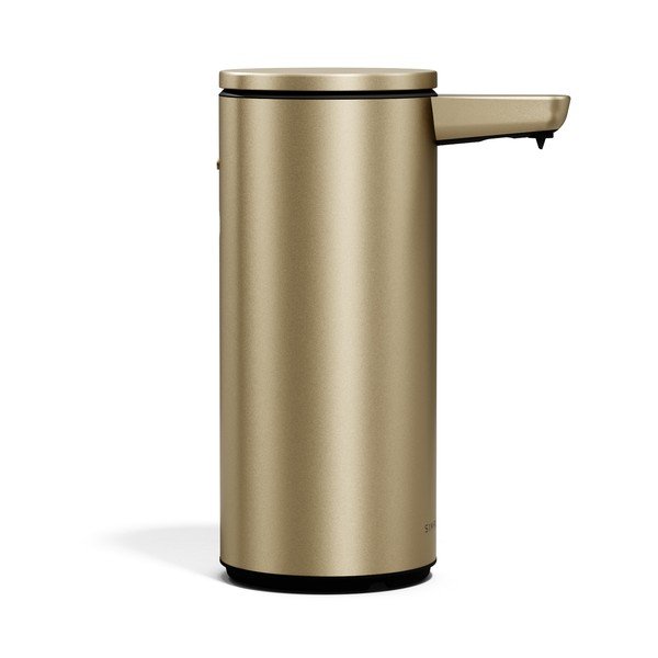 Bezdotykový oceľový dávkovač mydla v matne zlatej farbe 266 ml – simplehuman-image-4