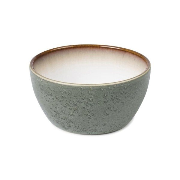 Zelenosivá kameninová miska s vnútornou glazúrou v krémovobielej farbe Bitz Mensa, priemer 12 cm-image-1