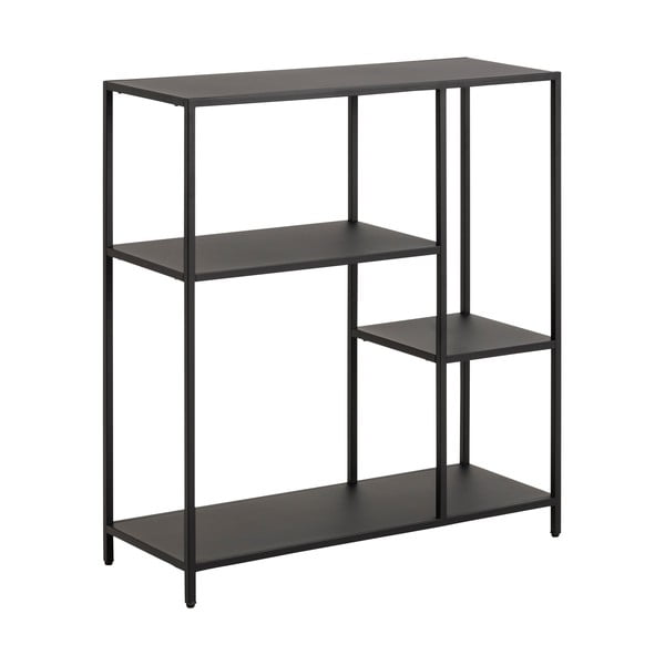 Čierna kovová knižnica 80x86 cm Newcastle – Actona-image-2