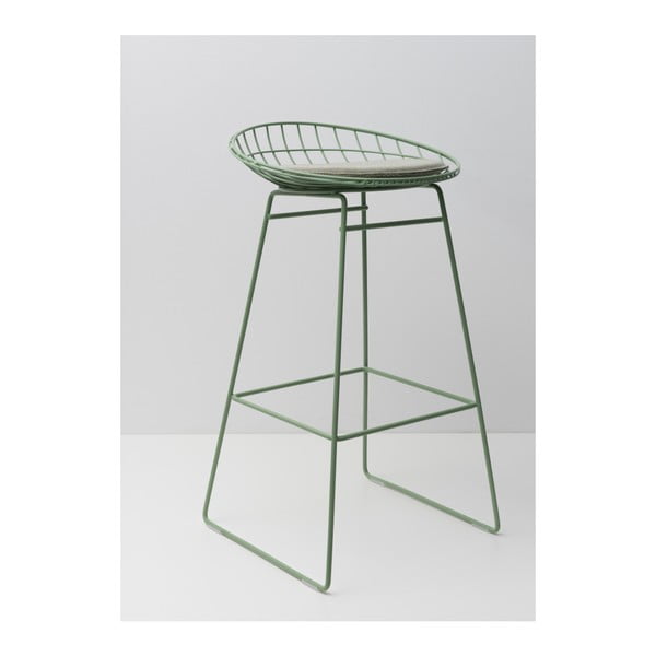 Zelená drôtená stolička s podsedákom Pastoe, 75 cm