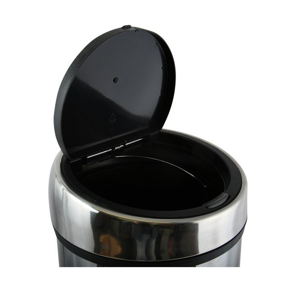 Dotykový oceľový odpadkový kôš v lesklo striebornej farbe 30 l – MSV-image-3