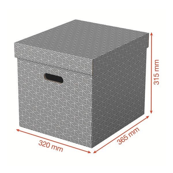 Súprava 3 sivých úložných škatúľ Esselte Home, 32 x 36,5 cm-image-2