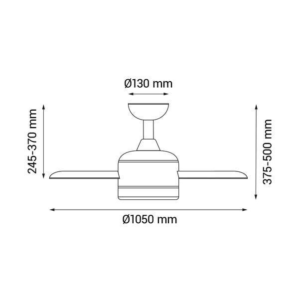 Stropné svietidlo s časovačom/s ventilátorom vo svetloprírodnej farbe ø 13 cm Achilia – SULION-image-4