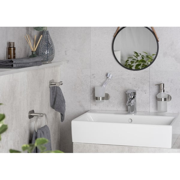 Samodržiaci sklenený téglik na zubné kefky v matne striebornej farbe Orea – Wenko-image-4