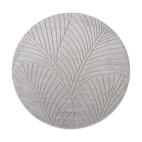 Okrúhly vnútorný a vonkajší koberec v striebornej farbe ø 160 cm Nova 1203 – Ayyildiz Carpets