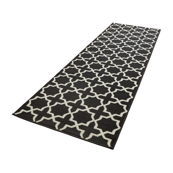Čierno-biely behúň Hanse Home Basic Glam, 80 x 200 cm-image-2