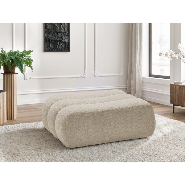 Béžová podnožka z textílie buklé Azra – Bobochic Paris-image-1