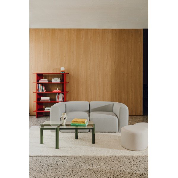 Zelený konferenčný stolík so sklenenou doskou 55x105 cm Kob – noo.ma-image-3