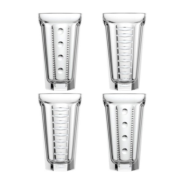 Súprava 4 sklenených pohárikov na long drinky La Rochère Saga, 340 ml