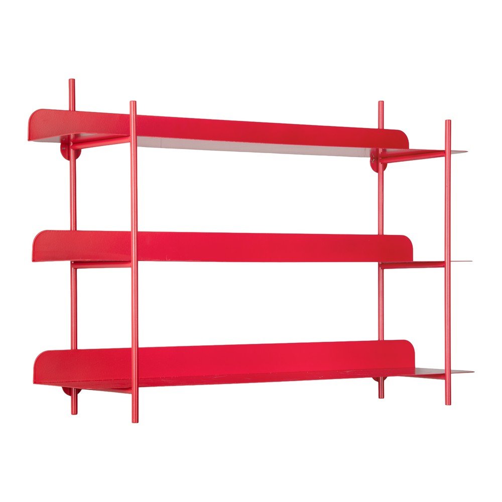 E-shop Červená poschodová kovová polica 60 cm Cool Retro – PT LIVING