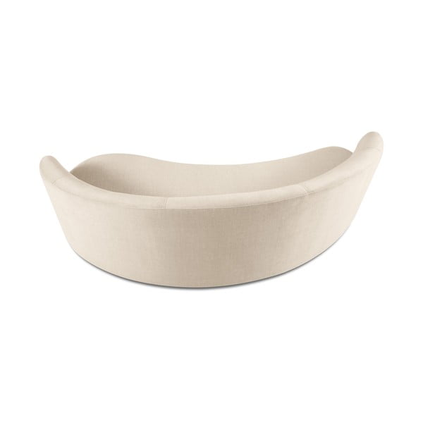 Béžová zamatová asymetrická pohovka Mazzini Sofas Debbie, pravá-image-3