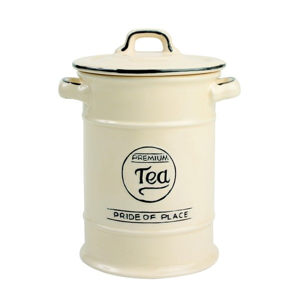 Krémovobiela keramická dóza na čaj T&G Woodware Pride of Place