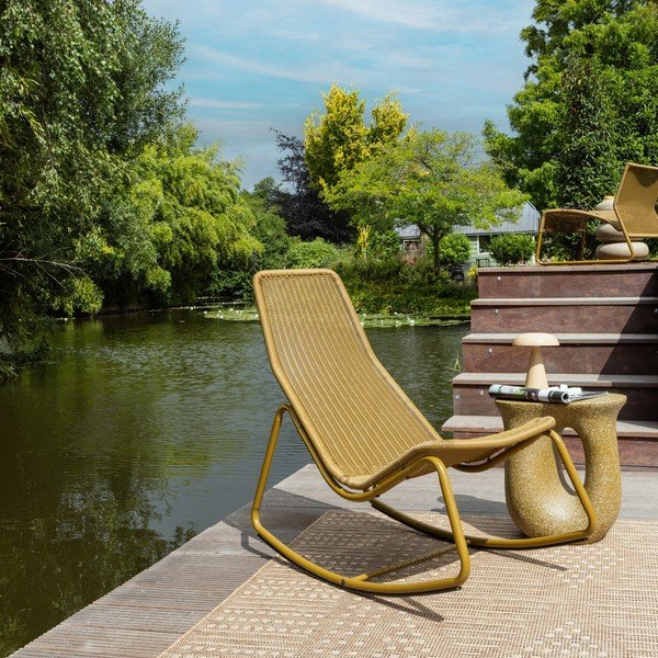 Okrovožlté z umelého ratanu záhradné kreslo Tom – WOOOD-image-1