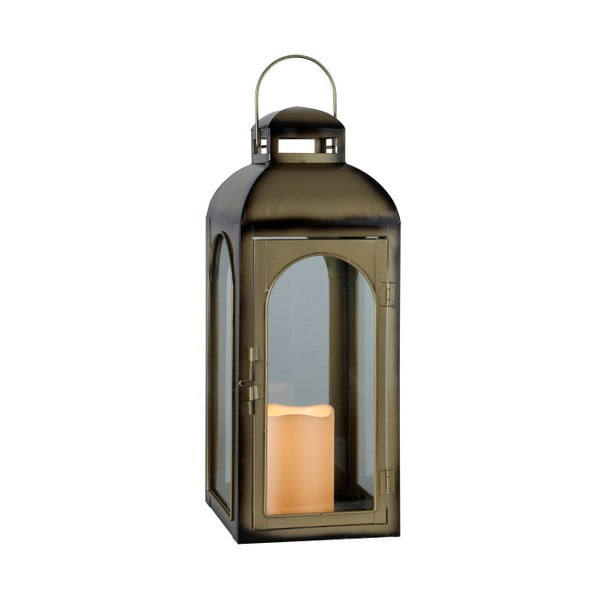 LED lampáš v bronzovej farbe vhodný do exteriéru Best Season Miriam, výška 43 cm