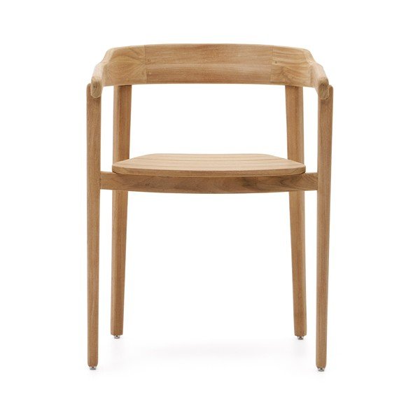 Drevená záhradná stolička v prírodnej farbe Icaro – Kave Home-image-2