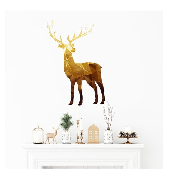 Vianočná samolepka Ambiance Deer Origami