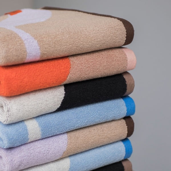 Oranžové/svetlohnedé uteráky v súprave 2 ks z Bio bavlny 50x90 cm Nova Arte – Mette Ditmer Denmark-image-4