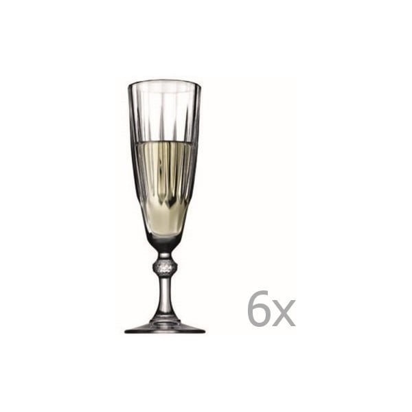 Sada 6 pohárov na šampanské Paşabahçe Flûte, 170 ml
