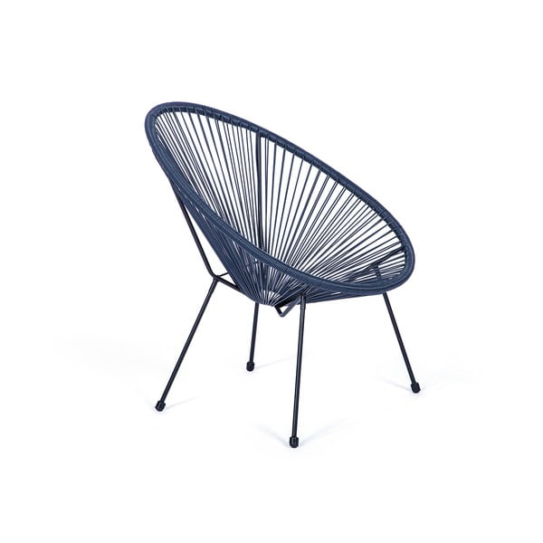 Modré záhradné kreslo z umelého ratanu Bonami Selection Avocado-image-1