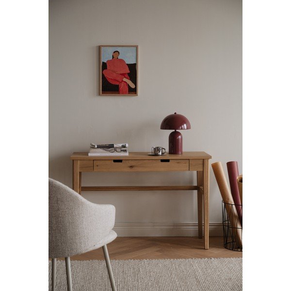 Konzolový stolík s doskou v dubovom dekore v prírodnej farbe 40x110 cm Garrison – Rowico-image-3