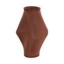 Hnedá váza z polyresínu (výška 30 cm) Twisted Rib – PT LIVING