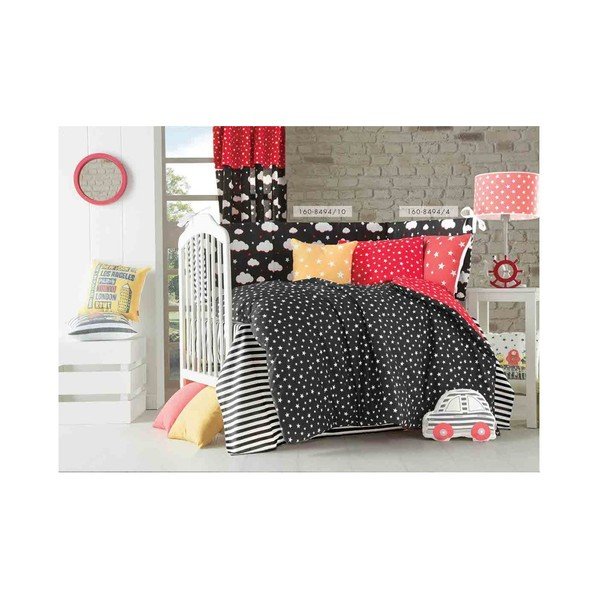 Červený detský vankúšik s prímesou bavlny Mike & Co. NEW YORK Pillow Toy Star, 35 x 35 cm-image-1