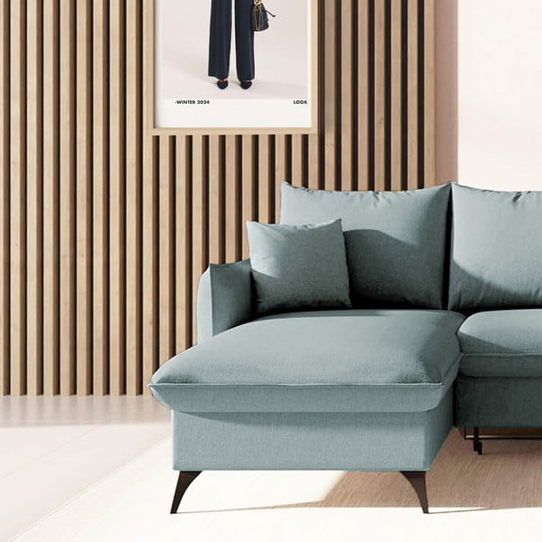 Svetlomodrá rozkladacia/s úložným priestorom rohová pohovka (ľavý roh/s leňoškou) Brim – Rodier-image-4