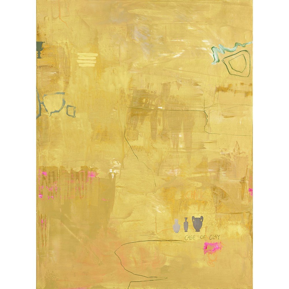 E-shop Ručne maľovaný obraz na plátne 88x118 cm Yellow Petite – Malerifabrikken