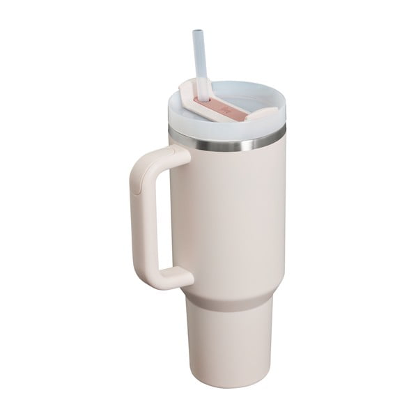Svetloružová termoska so slamkou z nehrdzavejúcej ocele 1,18 l Quencher H2.0 FlowState Tumbler Rose Quartz – Stanley-image-3