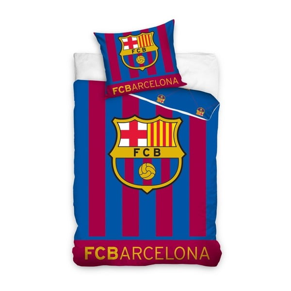 Detské bavlnené obliečky na jednolôžko CARBOTEX FC Barcelona III, 140 × 200 cm