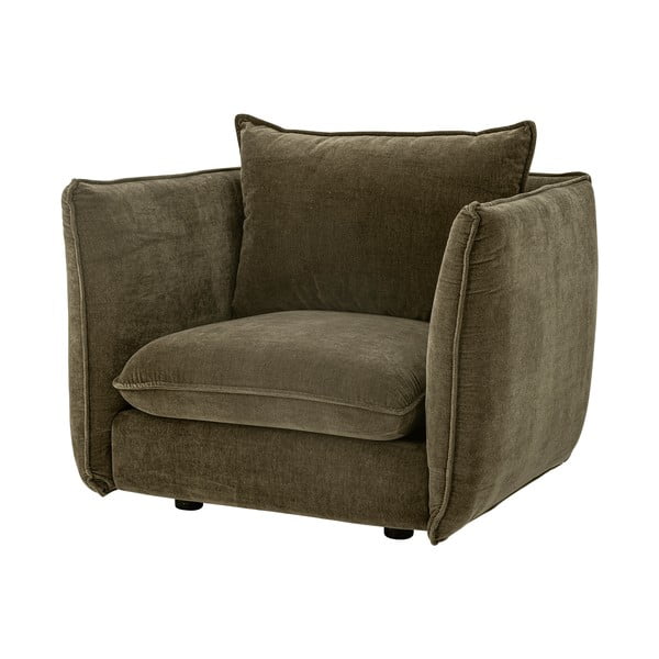 Tmavozelené zamatové kreslo Austin – Bloomingville-image-4