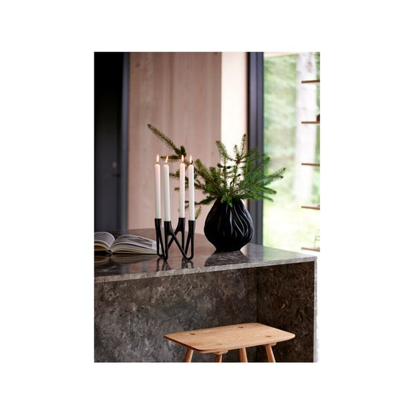 Čierna porcelánová váza Morsø Flame, výška 23 cm-image-2