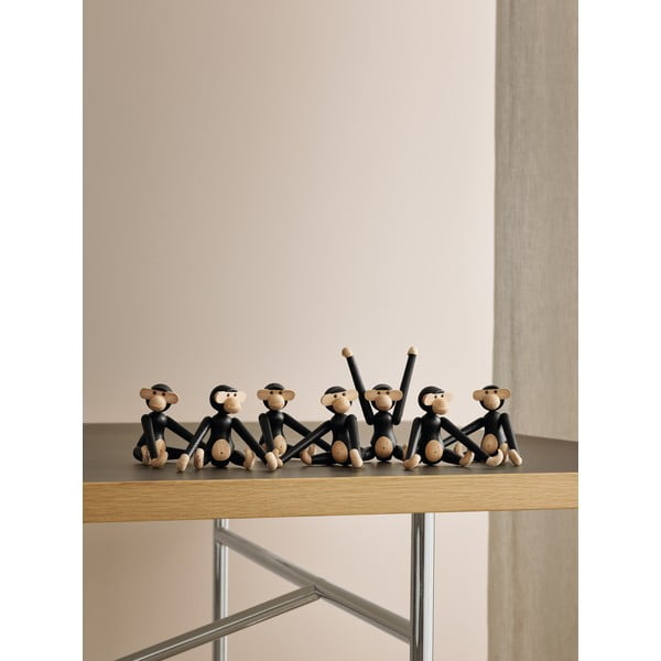 Soška z masívneho dubového dreva Kay Bojesen Denmark Monkey Hanging-image-4